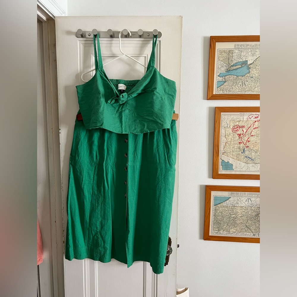 Universal Thread Green Summer Linen skirt and top set (both together)